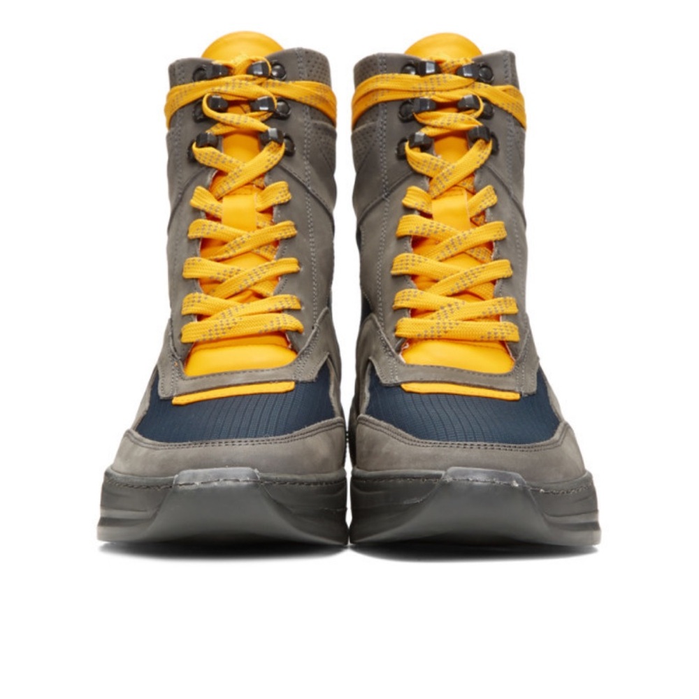 Filling Pieces Grey and Orange Hoth High-Top Sneakers